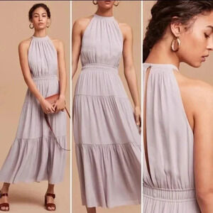 Aritzia Wilfred Effet Maxi Dress In black Halter Sleeveless